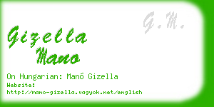 gizella mano business card