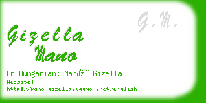 gizella mano business card